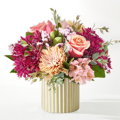 Berry Cobbler Bouquet with Ivory Vase – BERMAN'S FLOWERS, Kingsburg CA