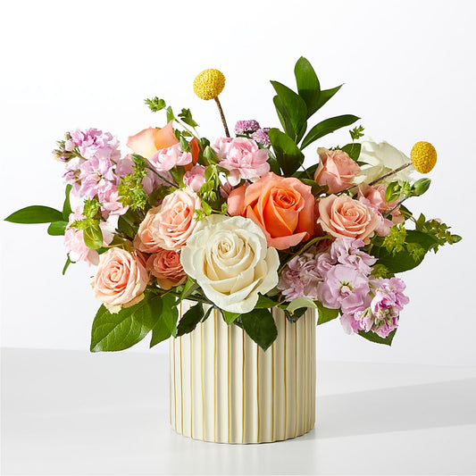 French Market Bouquet with Ivory Vase – BERMAN'S FLOWERS, Kingsburg CA