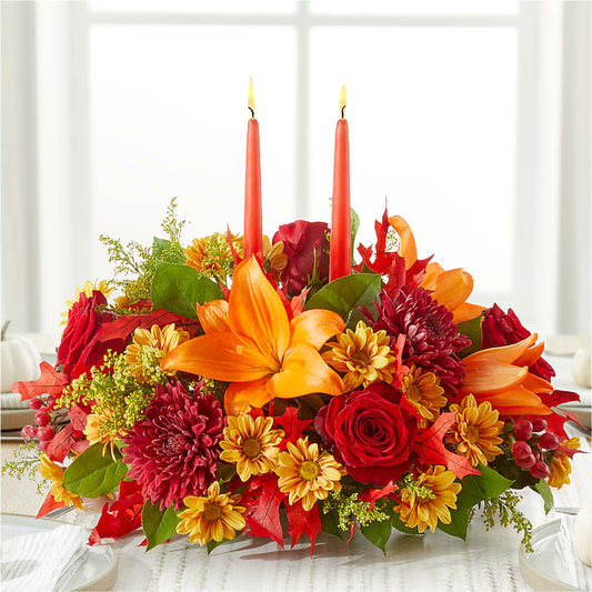 Autumn's Embrace Centerpiece – BERMAN'S FLOWERS, Kingsburg CA