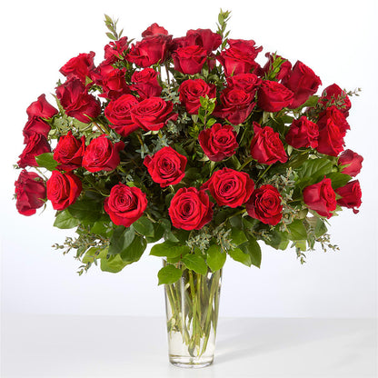Forever Yours Fifty Stem Red Rose Bouquet – BERMAN'S FLOWERS, Kingsburg CA