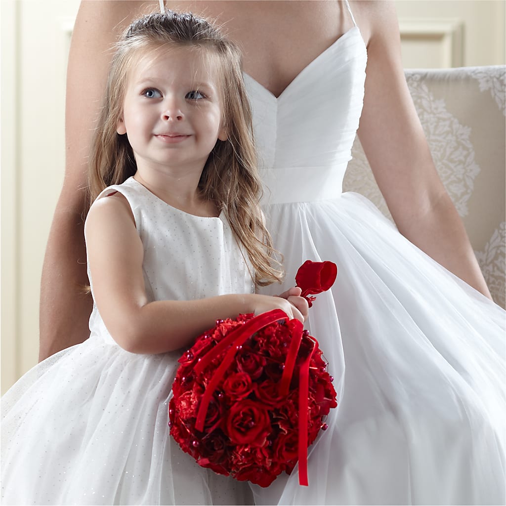 Pure at Heart Flower Girl Arrangement – BERMAN'S FLOWERS, Kingsburg CA